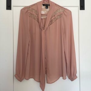 Forever 21 pink button up shirt Quilted grid